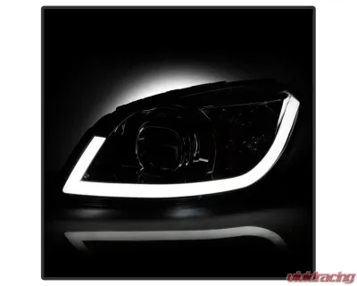 Xtune Chrome Light Bar DRL Projector Headlights Chevrolet Cobalt | Pontiac G5 | Pursuit 2005-2010 - PRO-JH-CCOB05-LBBRL-C