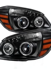 Xtune Black Halo Projector Headlights Chevrolet Cobalt | Pontiac G5 | Pursuit 2005-2010                                     - PRO-JH-CCOB05-LED-BK - Image 5