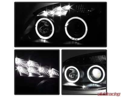 Xtune Black Halo Projector Headlights Chevrolet Cobalt | Pontiac G5 | Pursuit 2005-2010 - PRO-JH-CCOB05-LED-BK