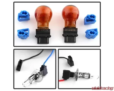 Xtune Black Halo Projector Headlights Chevrolet Cobalt | Pontiac G5 | Pursuit 2005-2010 - PRO-JH-CCOB05-LED-BK