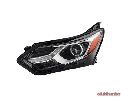 Xtune Left Driver Side Black Factory Style Projector Headlight with LED DRL Chevrolet Equinox 2018-2019 - PRO-JH-CEQ18-OE-L
