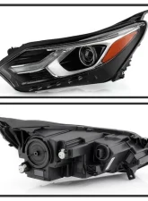 Xtune Left Driver Side Black Factory Style Projector Headlight with LED DRL Chevrolet Equinox 2018-2019                                     - PRO-JH-CEQ18-OE-L - Image 2