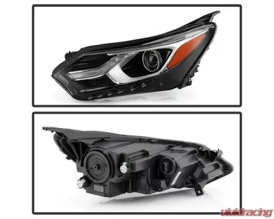 Xtune Left Driver Side Black Factory Style Projector Headlight with LED DRL Chevrolet Equinox 2018-2019 - PRO-JH-CEQ18-OE-L