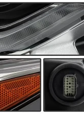 Xtune Left Driver Side Black Factory Style Projector Headlight with LED DRL Chevrolet Equinox 2018-2019                                     - PRO-JH-CEQ18-OE-L - Image 4