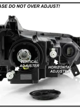 Xtune Left Driver Side Black Factory Style Projector Headlight with LED DRL Chevrolet Equinox 2018-2019                                     - PRO-JH-CEQ18-OE-L - Image 5