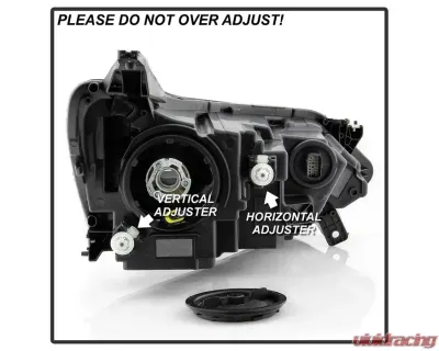 Xtune Left Driver Side Black Factory Style Projector Headlight with LED DRL Chevrolet Equinox 2018-2019 - PRO-JH-CEQ18-OE-L