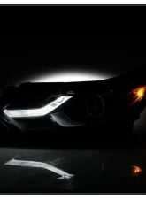 Xtune Left Driver Side Black Factory Style Projector Headlight with LED DRL Chevrolet Equinox 2018-2019                                     - PRO-JH-CEQ18-OE-L - Image 7