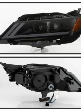 Xtune Black Smoked LED DRL Light Bar Projector Headlights Chevrolet Impala 2014-2019                                     - PRO-JH-CIM15-LB-BSM - Image 2