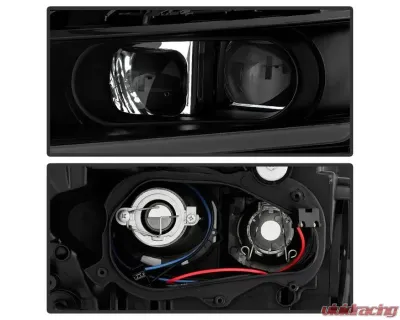 Xtune Black Smoked LED DRL Light Bar Projector Headlights Chevrolet Impala 2014-2019 - PRO-JH-CIM15-LB-BSM