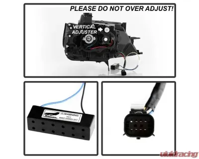 Xtune Black Smoked LED DRL Light Bar Projector Headlights Chevrolet Impala 2014-2019 - PRO-JH-CIM15-LB-BSM