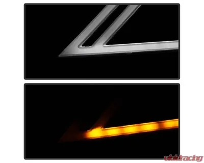 Xtune Black Smoked LED DRL Light Bar Projector Headlights Chevrolet Impala 2014-2019 - PRO-JH-CIM15-LB-BSM