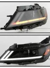 Xtune Black Smoked LED DRL Light Bar Projector Headlights Chevrolet Impala 2014-2019                                     - PRO-JH-CIM15-LB-BSM - Image 9