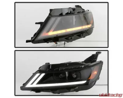 Xtune Black Smoked LED DRL Light Bar Projector Headlights Chevrolet Impala 2014-2019 - PRO-JH-CIM15-LB-BSM