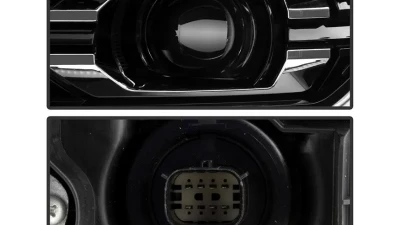 Xtune Chrome Factory Style Projector LED Headlights with LED DRL Chevrolet Silverado 1500 2016-2018                                     - PRO-JH-CS17-FLED-OE-C - Image 3