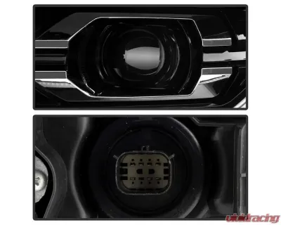 Xtune Chrome Factory Style Projector LED Headlights with LED DRL Chevrolet Silverado 1500 2016-2018 - PRO-JH-CS17-FLED-OE-C