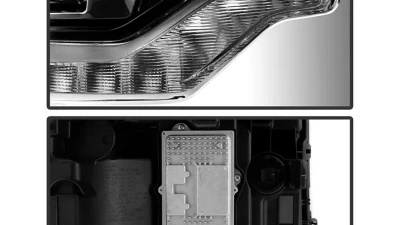 Xtune Chrome Factory Style Projector LED Headlights with LED DRL Chevrolet Silverado 1500 2016-2018                                     - PRO-JH-CS17-FLED-OE-C - Image 4