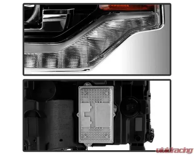 Xtune Chrome Factory Style Projector LED Headlights with LED DRL Chevrolet Silverado 1500 2016-2018 - PRO-JH-CS17-FLED-OE-C