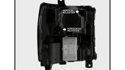 Xtune Chrome Factory Style Projector LED Headlights with LED DRL Chevrolet Silverado 1500 2016-2018                                     - PRO-JH-CS17-FLED-OE-C - Image 6