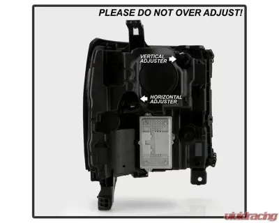 Xtune Chrome Factory Style Projector LED Headlights with LED DRL Chevrolet Silverado 1500 2016-2018 - PRO-JH-CS17-FLED-OE-C