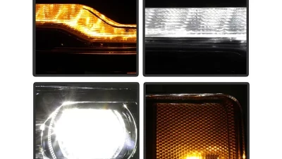 Xtune Chrome Factory Style Projector LED Headlights with LED DRL Chevrolet Silverado 1500 2016-2018                                     - PRO-JH-CS17-FLED-OE-C - Image 8