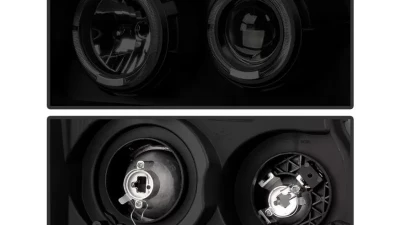 Xtune Black Smoked Halo Projector w/ LED Headlights Chevrolet Avalanche | Suburban | Tahoe 2007-2014                                     - PRO-JH-CSUB07-LED-BSM - Image 3