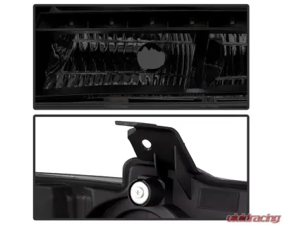 Xtune Black Smoked Halo Projector w/ LED Headlights Chevrolet Avalanche | Suburban | Tahoe 2007-2014 - PRO-JH-CSUB07-LED-BSM