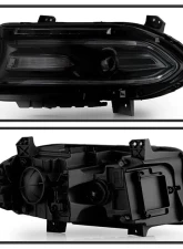 Xtune POE OE Left w/LED DRL Halogen Headlight Dodge Charger 2015-2018                                     - PRO-JH-DCH15-OE-BK-L - Image 2