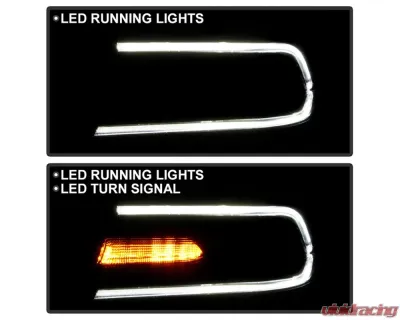 Xtune POE OE Left w/LED DRL Halogen Headlight Dodge Charger 2015-2018 - PRO-JH-DCH15-OE-BK-L