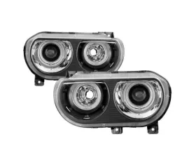 Xtune Black CCFL Halo Projector Headlights HID Model Only Dodge Challenger 2008-2014