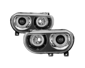 Xtune Black CCFL Halo Projector Headlights Halogen Model Only Dodge Challenger 2008-2014