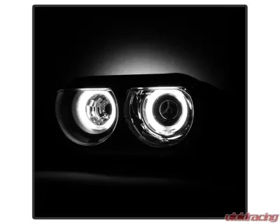 Xtune Black CCFL Halo Projector Headlights Halogen Model Only Dodge Challenger 2008-2014 - PRO-JH-DCHAL08-HA-BK