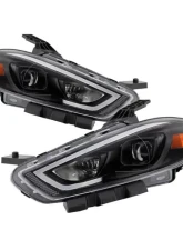 Xtune Black DRL Light Bar Projector Headlights HID Models Only Dodge Dart 2013-2016                                     - PRO-JH-DDART13-HID-LB-BK - Image 10