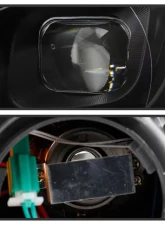 Xtune Black DRL Light Bar Projector Headlights HID Models Only Dodge Dart 2013-2016                                     - PRO-JH-DDART13-HID-LB-BK - Image 3