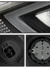 Xtune Black DRL Light Bar Projector Headlights HID Models Only Dodge Dart 2013-2016                                     - PRO-JH-DDART13-HID-LB-BK - Image 4