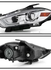 Xtune Chrome DRL Light Bar Projector Headlights HID Models Only Dodge Dart 2013-2016                                     - PRO-JH-DDART13-HID-LB-C - Image 2