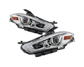Xtune Chrome DRL Light Bar Projector Headlights Halogen Models Only Dodge Dart 2013-2016