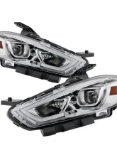 Xtune Chrome DRL Light Bar Projector Headlights Halogen Models Only Dodge Dart 2013-2016                                     - PRO-JH-DDART13-LB-C - Image 10