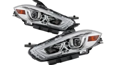 Xtune Chrome DRL Light Bar Projector Headlights Halogen Models Only Dodge Dart 2013-2016                                     - PRO-JH-DDART13-LB-C - Image 10