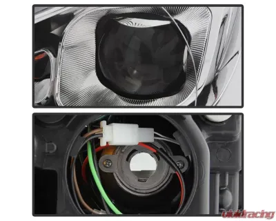 Xtune Chrome DRL Light Bar Projector Headlights Halogen Models Only Dodge Dart 2013-2016 - PRO-JH-DDART13-LB-C