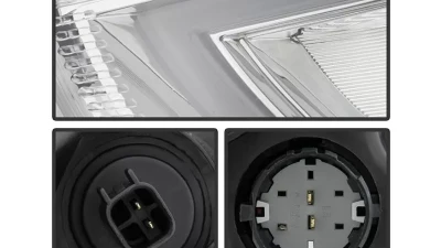 Xtune Chrome DRL Light Bar Projector Headlights Halogen Models Only Dodge Dart 2013-2016                                     - PRO-JH-DDART13-LB-C - Image 4