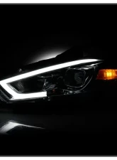 Xtune Chrome DRL Light Bar Projector Headlights Halogen Models Only Dodge Dart 2013-2016                                     - PRO-JH-DDART13-LB-C - Image 8