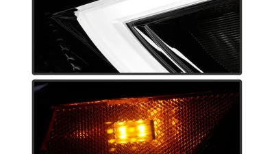 Xtune Chrome DRL Light Bar Projector Headlights Halogen Models Only Dodge Dart 2013-2016                                     - PRO-JH-DDART13-LB-C - Image 9