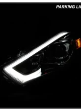 Xtune Chrome DRL Light Bar Projector Headlights Halogen Models Only Dodge Dart 2013-2016                                     - PRO-JH-DDART13-LB-C - Image 10