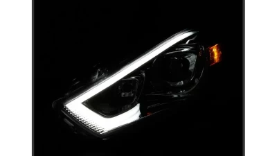 Xtune Chrome DRL Light Bar Projector Headlights Halogen Models Only Dodge Dart 2013-2016                                     - PRO-JH-DDART13-LB-C - Image 10