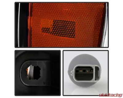 Xtune Black Switch Back LED Signal w/ DRL Crystal Headlights Ford F150 2004-2008 - PRO-JH-FF15004-LED-SB-BK