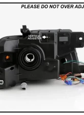 Xtune Black Switch Back LED Signal w/ DRL Crystal Headlights Ford F150 2004-2008                                     - PRO-JH-FF15004-LED-SB-BK - Image 7