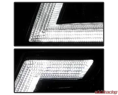 Xtune Black Switch Back LED Signal w/ DRL Crystal Headlights Ford F150 2004-2008 - PRO-JH-FF15004-LED-SB-BK