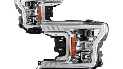 Xtune Chrome DRL LED Light Bar Projector Headlights Ford F150 2018-2020                                     - PRO-JH-FF15018-LB-C - Image 10