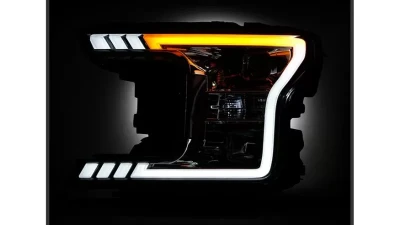 Xtune Chrome DRL LED Light Bar Projector Headlights Ford F150 2018-2020                                     - PRO-JH-FF15018-LB-C - Image 8