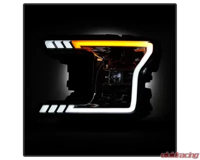 Xtune Chrome DRL LED Light Bar Projector Headlights Ford F150 2018-2020 - PRO-JH-FF15018-LB-C